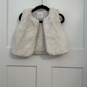 Janie and Jack Cream Fuzzy Vest
